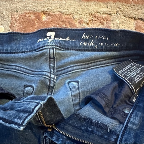 7 For All Mankind Womens Gwenevere High Waist Ankle Skinny Jean size 26 frayed - Picture 4 of 16